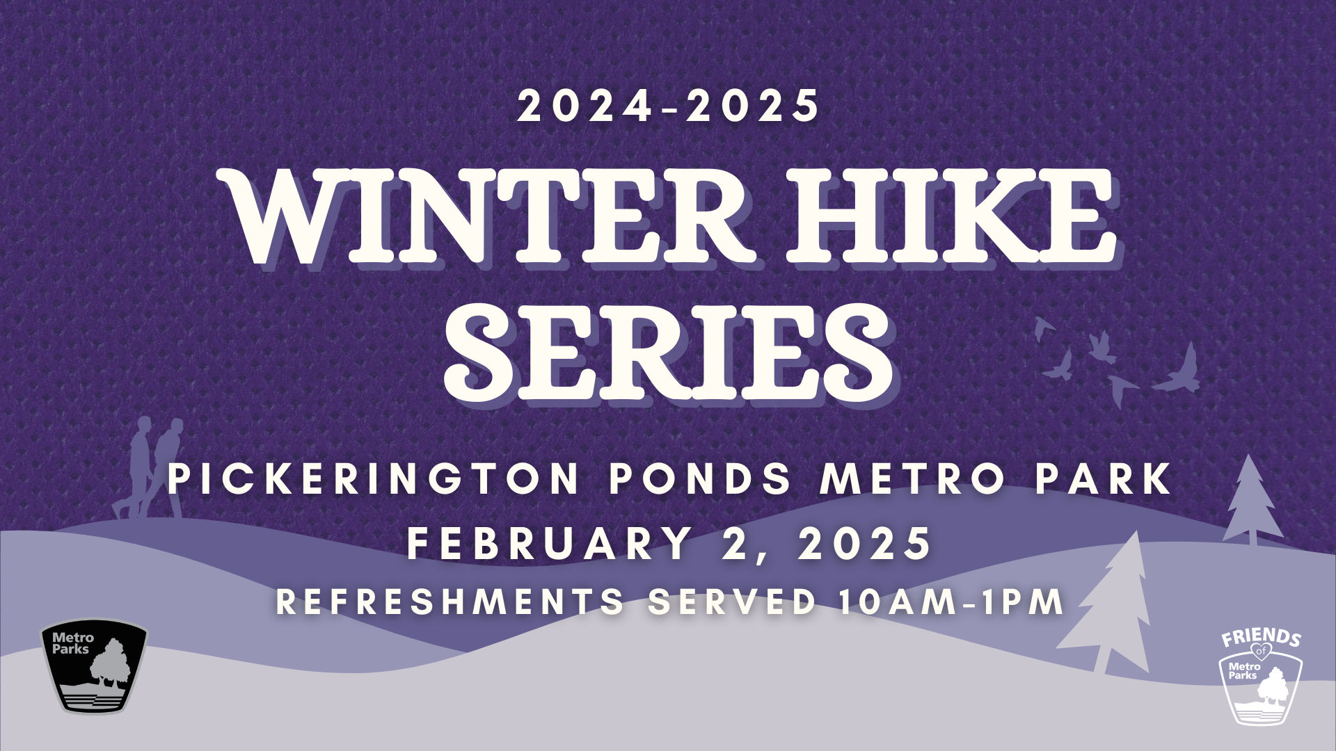 Pickerington Ponds Winter Hike Graphic 2025