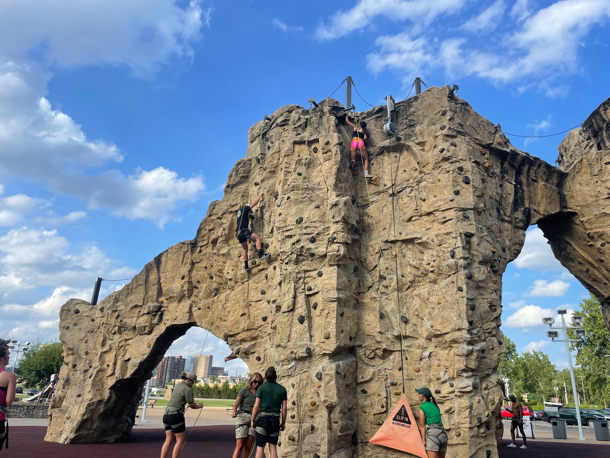 climbing wall at Scioto Audubon