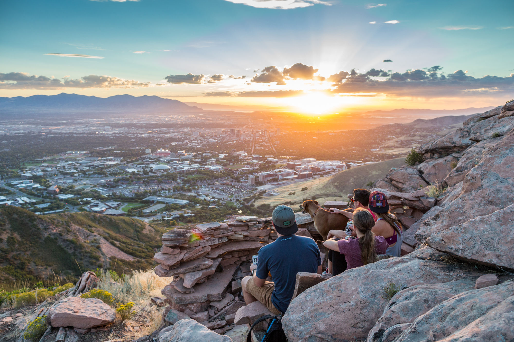 Sunset over Salt Lake City from the Living Room Trail.