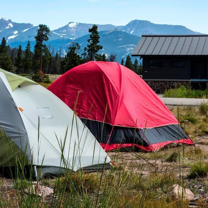 Photo of a campsite at Glacier Basin Campground.