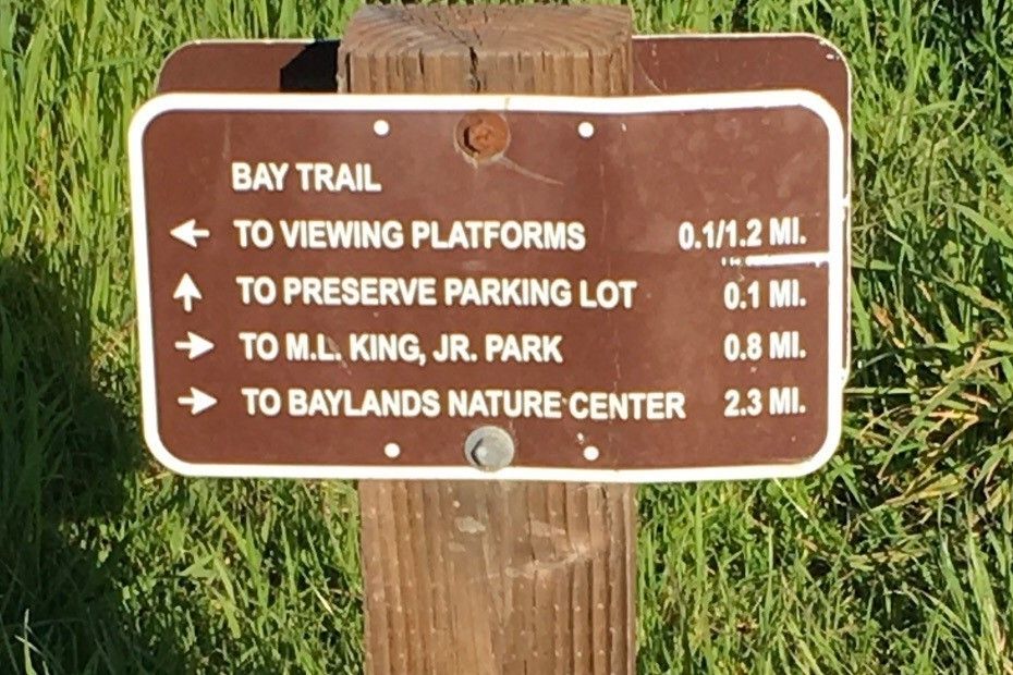 Bay Trail at Cooley Landing Trailhead Sign