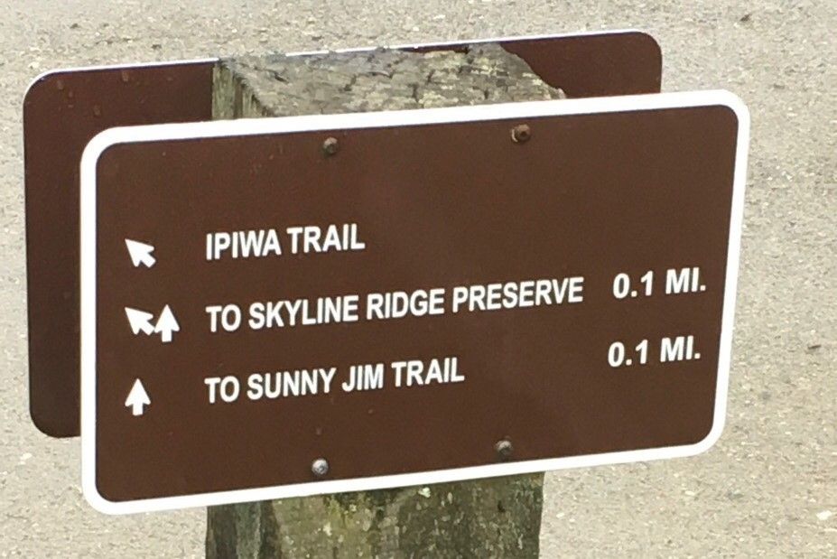 Ipiwa / Sunny Jim Trailhead (West) Sign