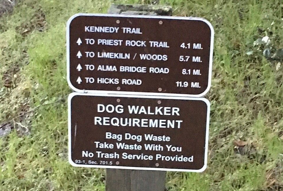 Kennedy Trailhead Sign