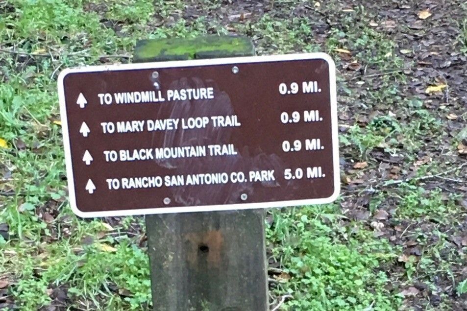 Rhus Ridge Trailhead Sign