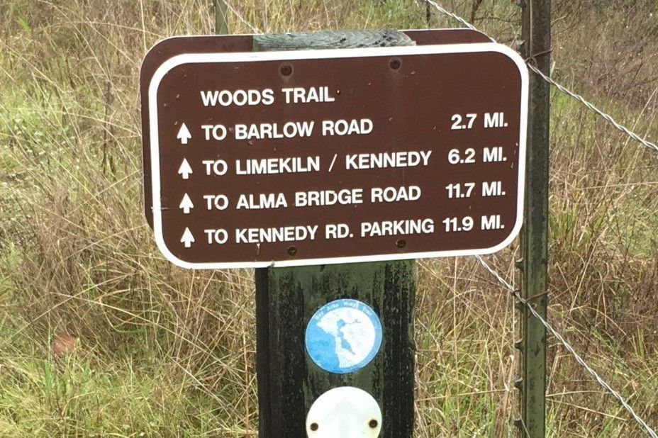 Woods Trailhead Sign