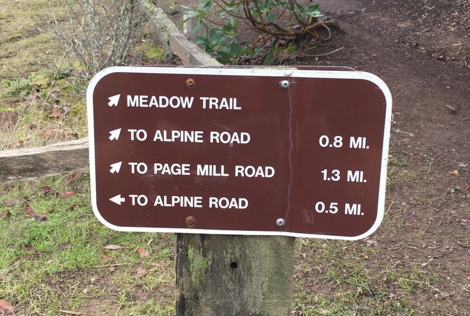 Clouds Rest to Meadow Trailhead Sign