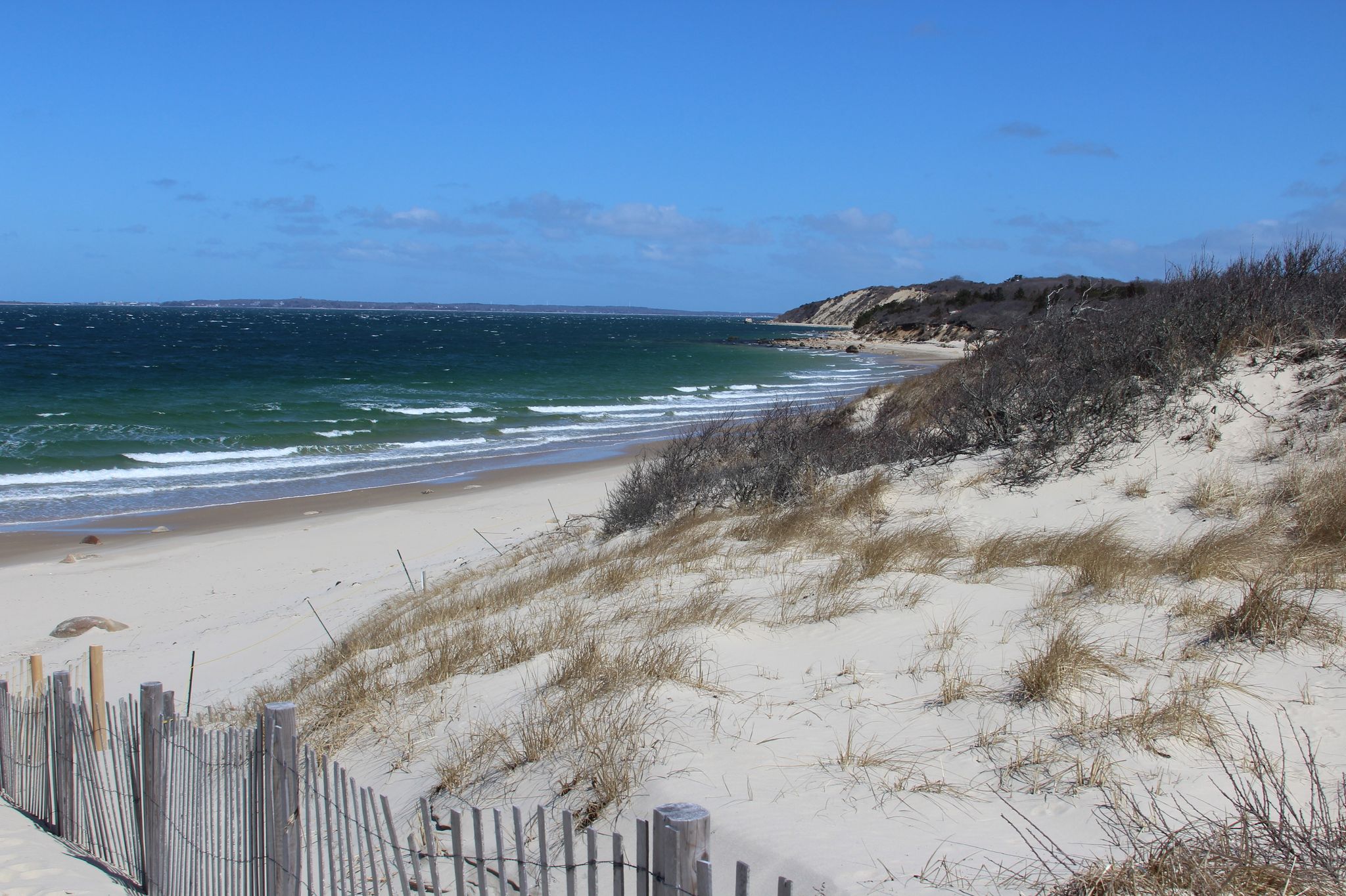 looking east at beach