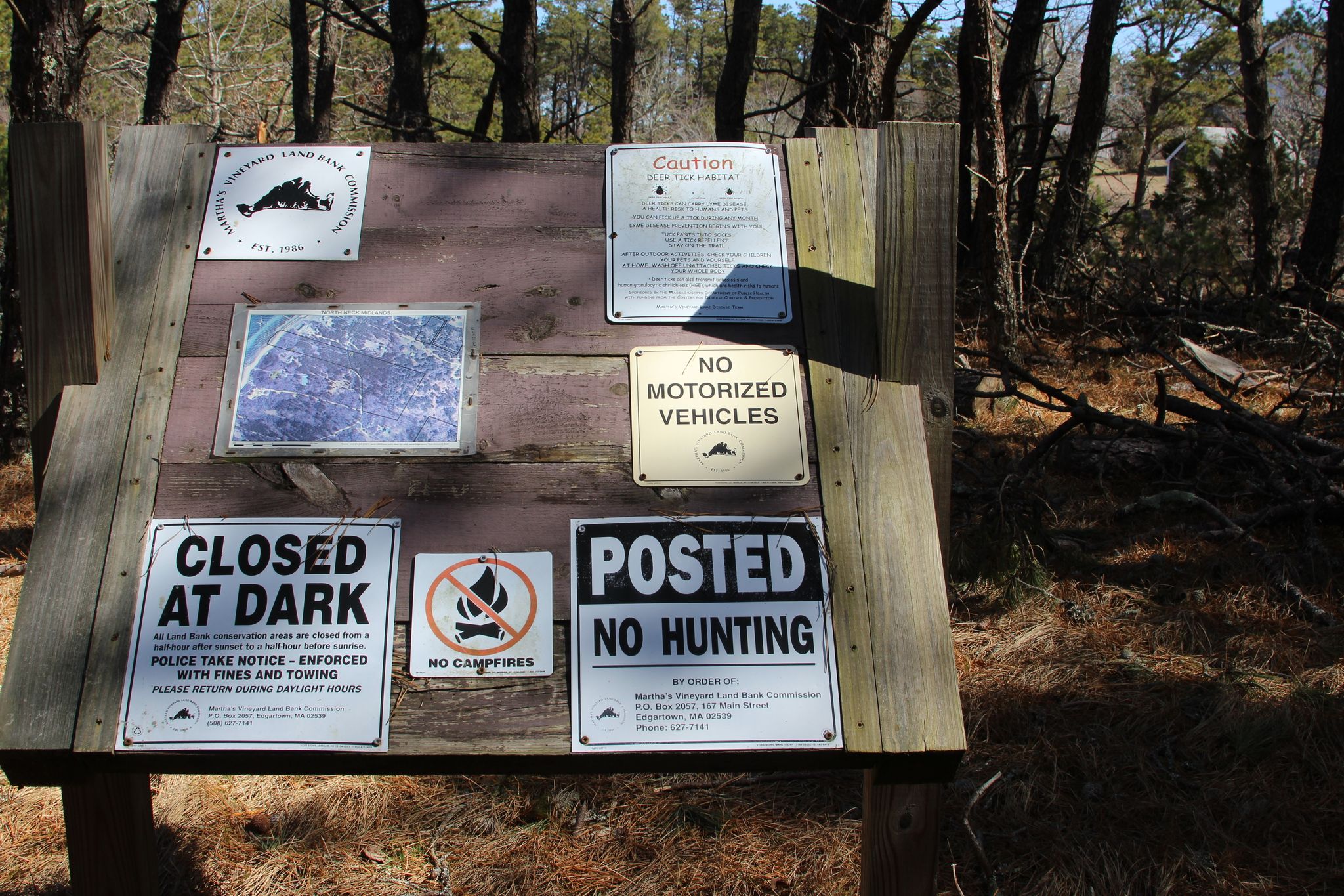 trail information by parking area