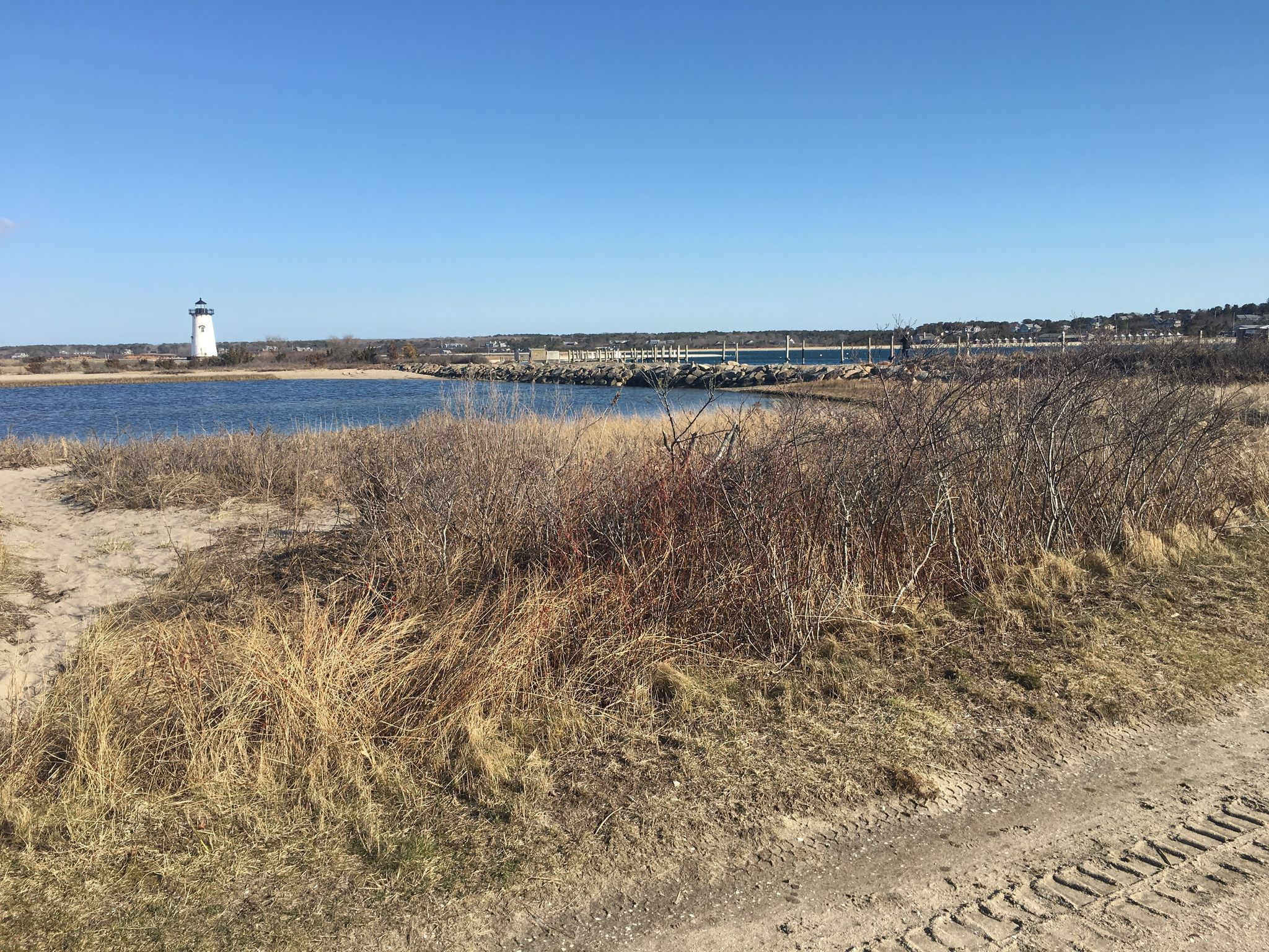 view towards lighthouse