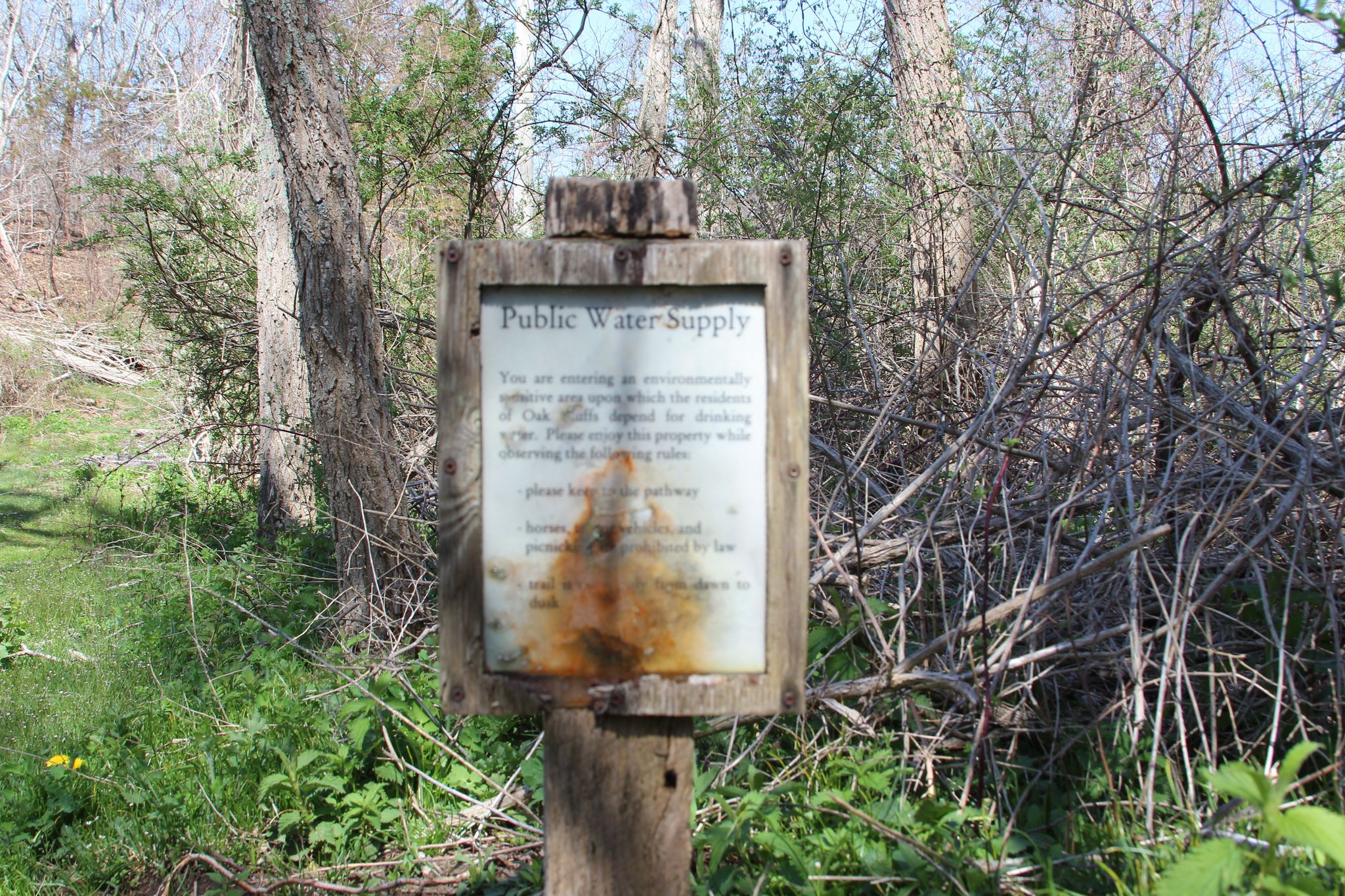 Public Water Supply sign