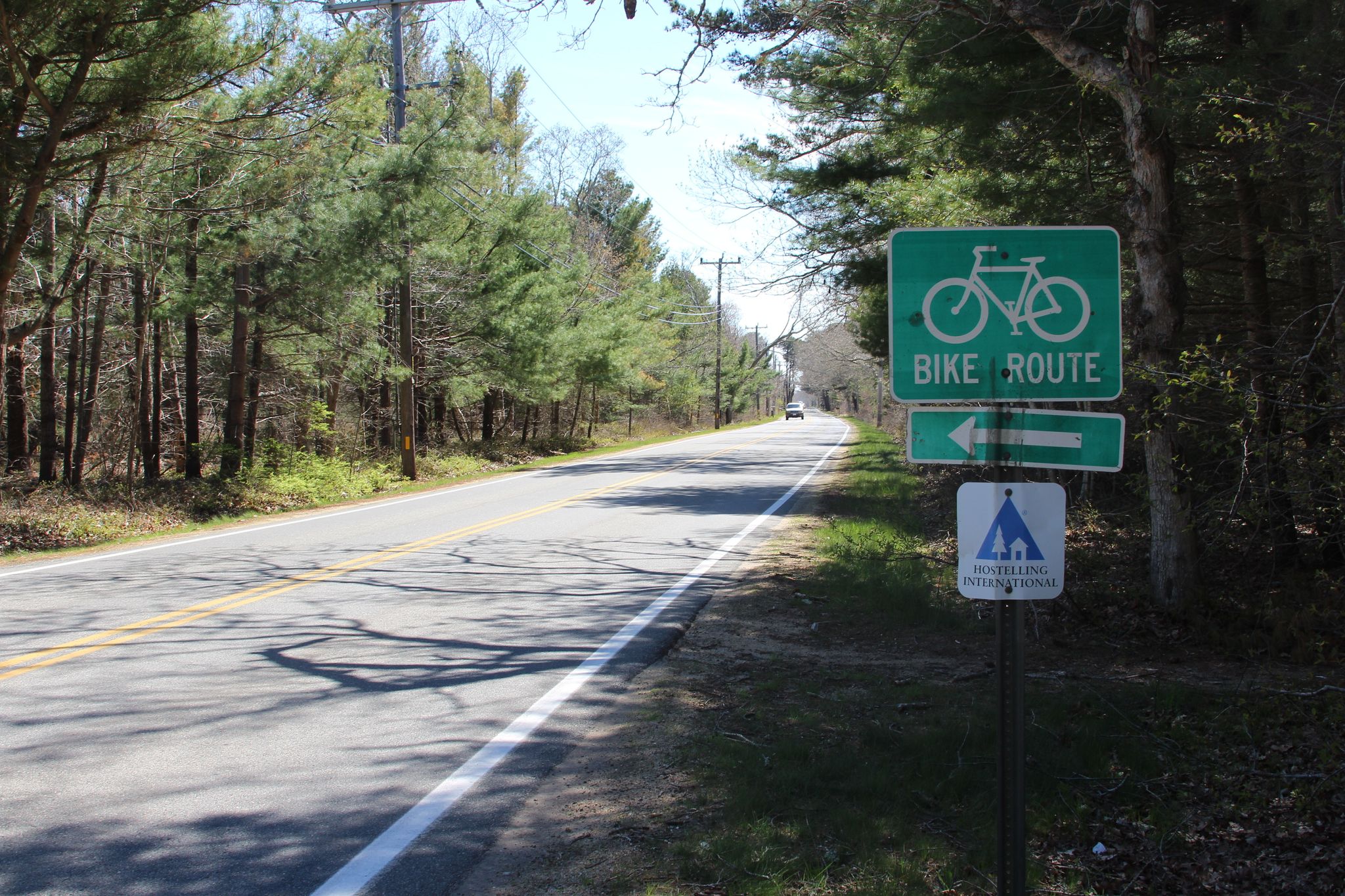 sign at Old County Road,  if coming from north end