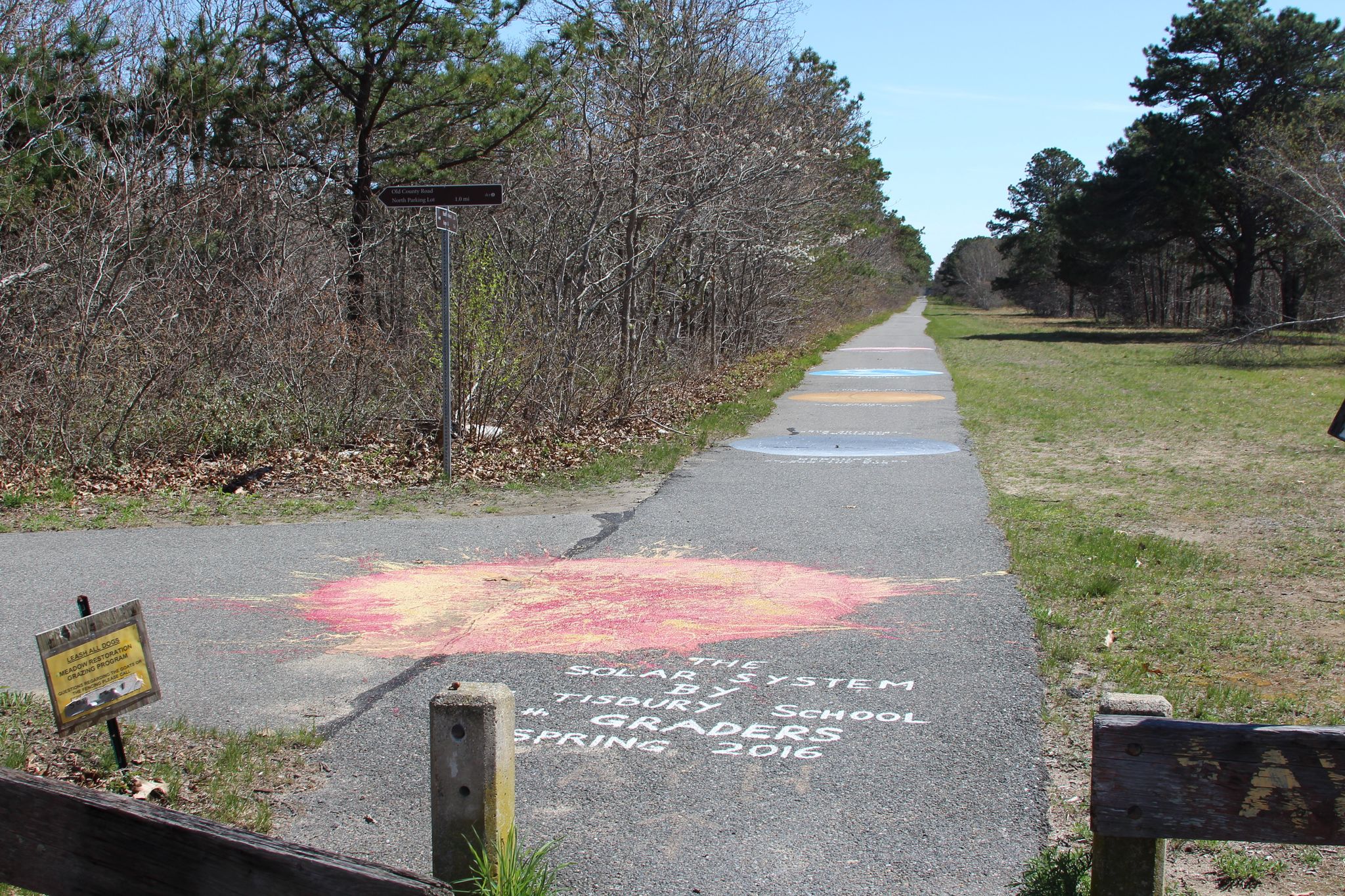 The Solar System along bike path 