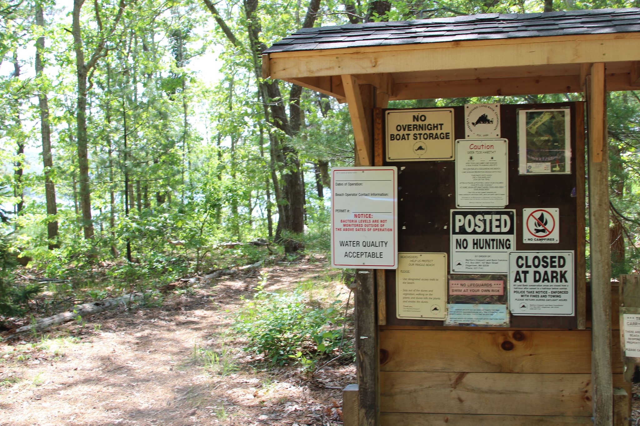 kiosk at trailhead